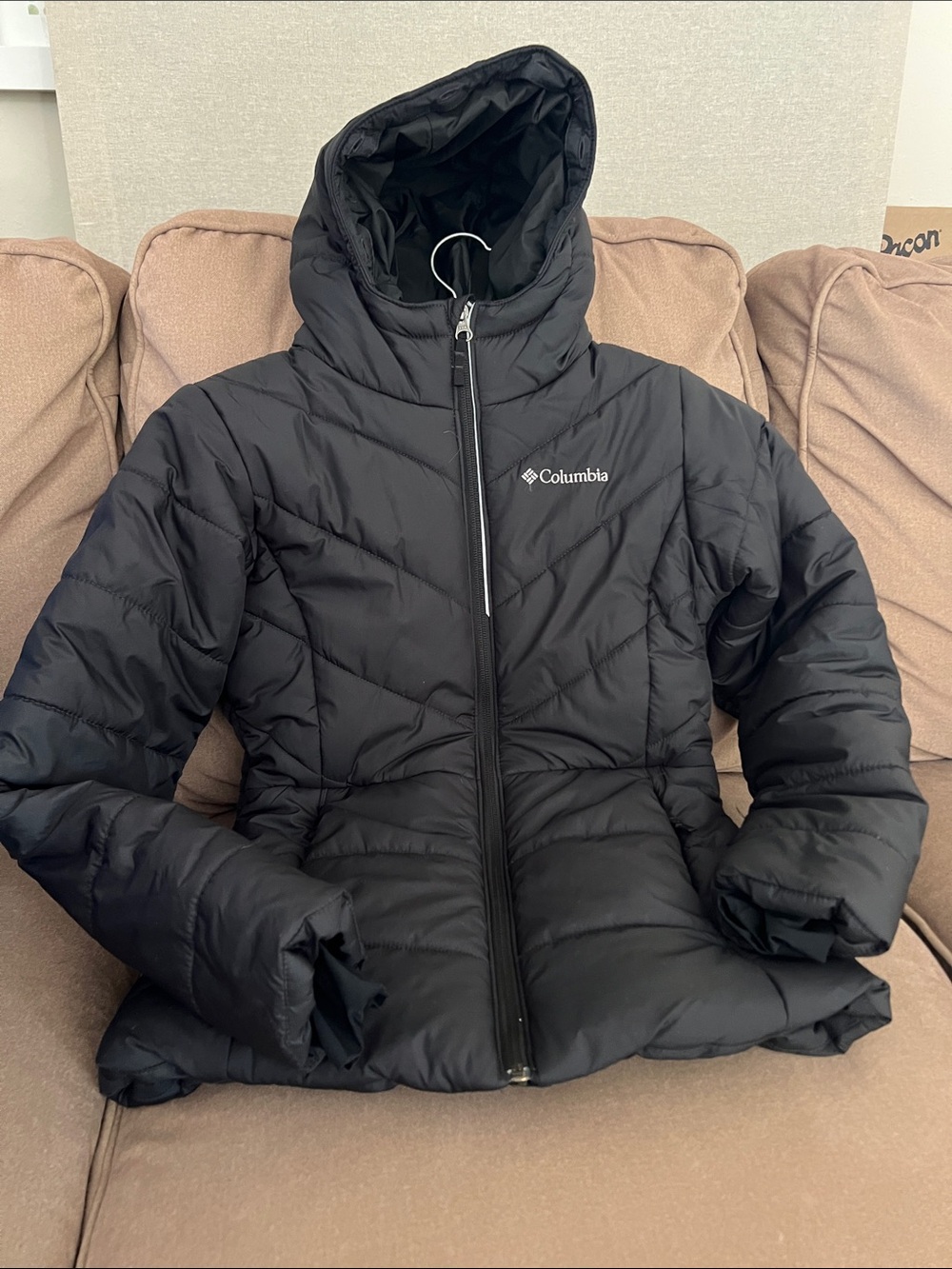 Columbia Karis Gale Black Hooded Puffer Jacket (girl)